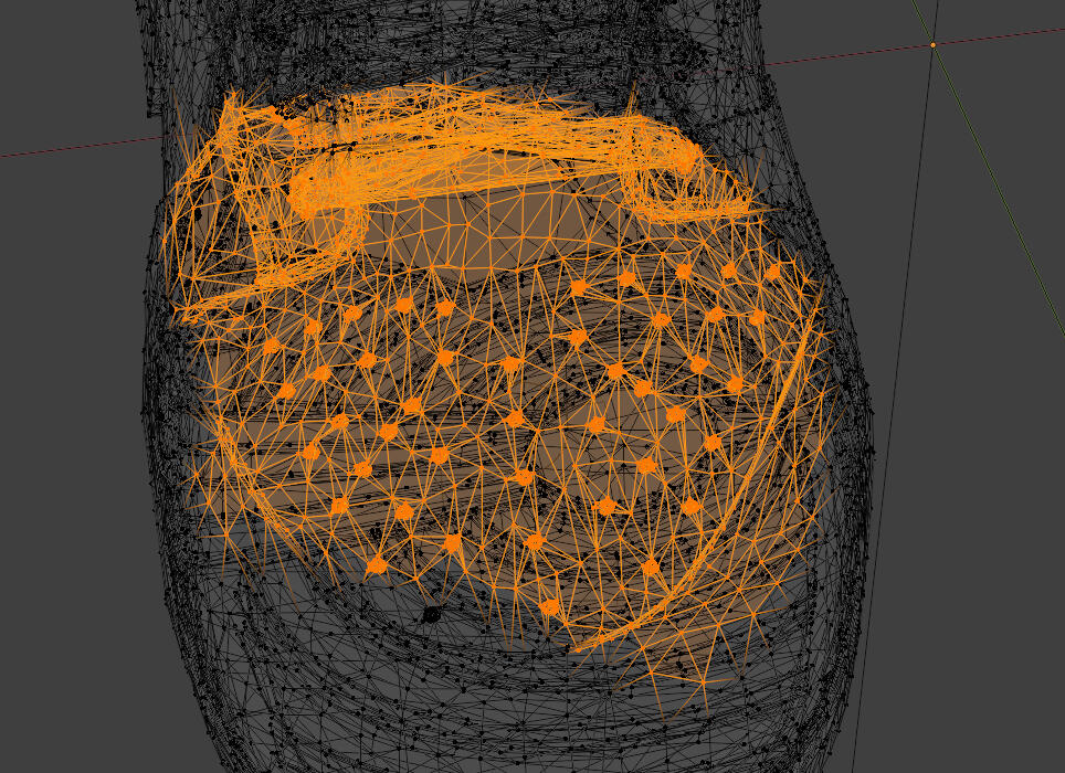 The small holes were modelled as well. This could have been a handful of triangles with a texture of holes.
