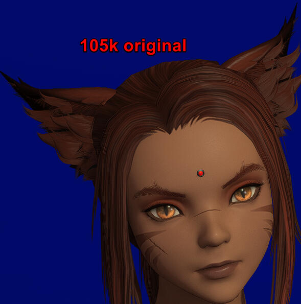 To a non-3D artist, it looks as if 105k triangles would be necessary. But in reality it is not.