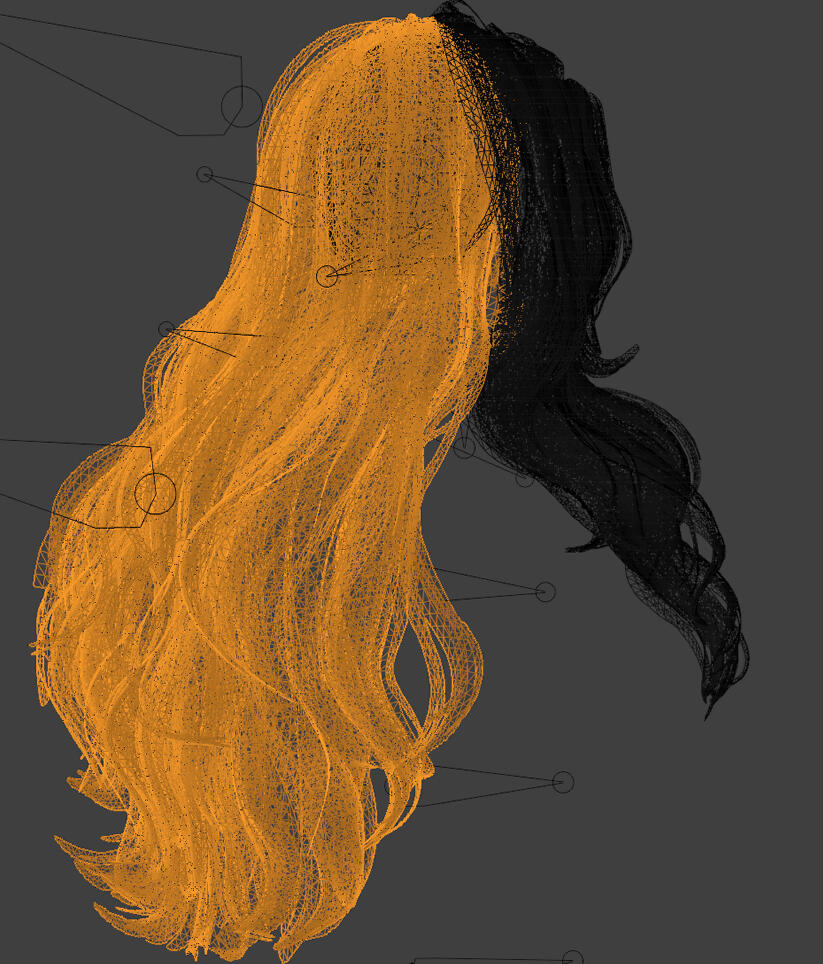This hair at 201k, was brought down to 46k with barely any difference in what it looks like in-game.